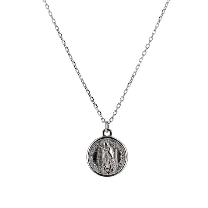 sterling Silber, Mini Mary Medaille Halskette, Verstellbar, Mutter Medaillon, 925 von Mayasgems