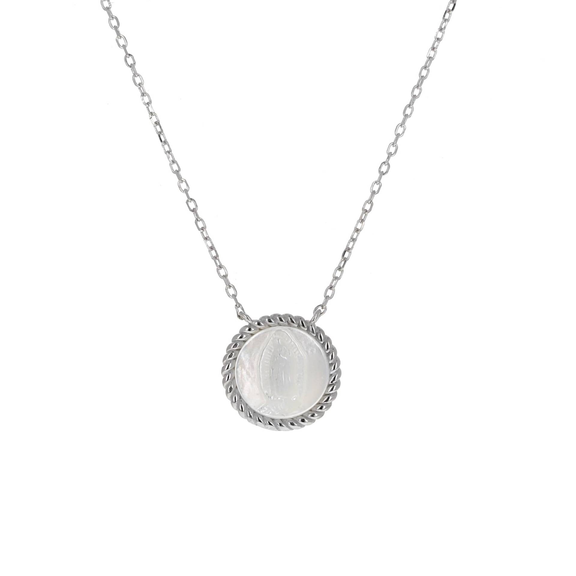 sterling Silber, Perle Wunderbare Maria Halskette, Perlmutt, 925 von Mayasgems