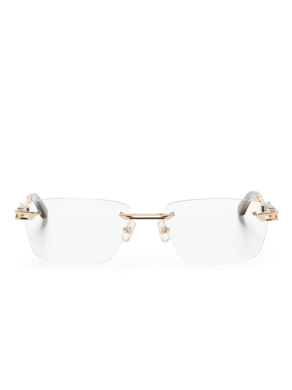 Maybach eyewear Idealist I Brille mit eckigem Gestell - Nude von Maybach eyewear