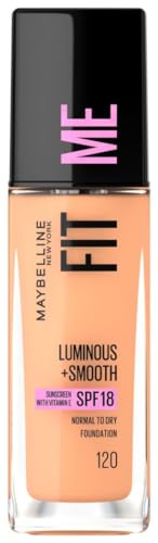 Maybelline New York Make Up, Fit Me! Foundation mit LSF18, Für makellose Haut, Alle Hauttypen, Nr. 120 Classic Ivory, 30 ml von MAYBELLINE