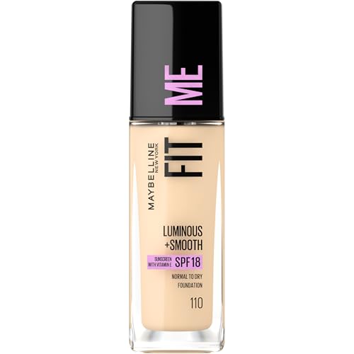 Maybelline New York Make Up, Fit Me! Foundation mit LSF18, Für makellose Haut, Alle Hauttypen, Nr. 110 Porcelain, 30 ml von MAYBELLINE