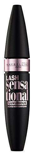 Maybelline New York Schwarze Wimperntusche für Volumen und Definition, Lash Sensational Luxurious Mascara, Black (Schwarz), 1 x 9,5 ml von MAYBELLINE