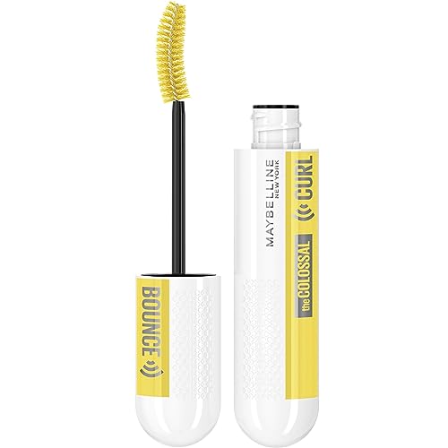 Maybelline New York Colossal Curl Bounce Mascara in 02 Very Black Waterproof, wasserfeste Mascara, 24 Stunden Halt von MAYBELLINE