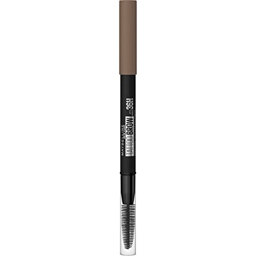 Maybelline New York Wasserfester Augenbrauenstift mit Bürste, 36h Halt, Natürliche Farben, Tattoo Brow 36H, Farbe: Nr. 2 Blonde, 1 Stück von MAYBELLINE