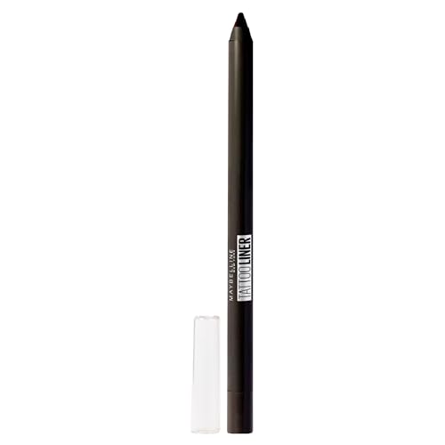 Maybelline New York Wasserfester Eyeliner mit wischfester, farbintensiver Gel-Textur, Tattoo Liner Gel Pencil, Nr. 900 Deep Onyx (Schwarz), 1 Stück von MAYBELLINE