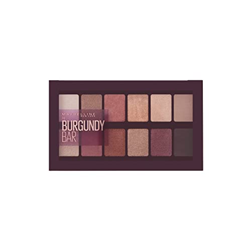 Maybelline New York Lidschatten Palette, The Nudes Palette, 12 Farben, The Burgundy Bar von MAYBELLINE