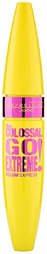 Maybelline New York Schwarze Wimperntusche für extra Volumen, Volum' Express The Colossal Go Extreme Mascara, Nr. 1 Very Black, 1 x 9,5 ml von MAYBELLINE