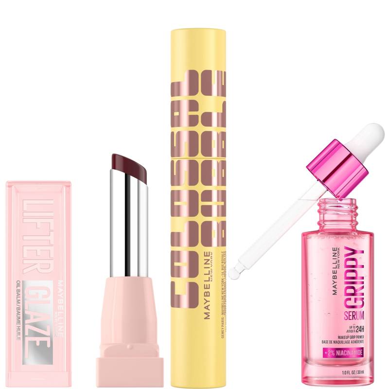 Maybelline Viral Favourites Make Up Bundle with Grippy Primer, Colossal Mascara and Lifter Glaze Lip Balm (Various Shades) - Espresso Kiss von Maybelline New York