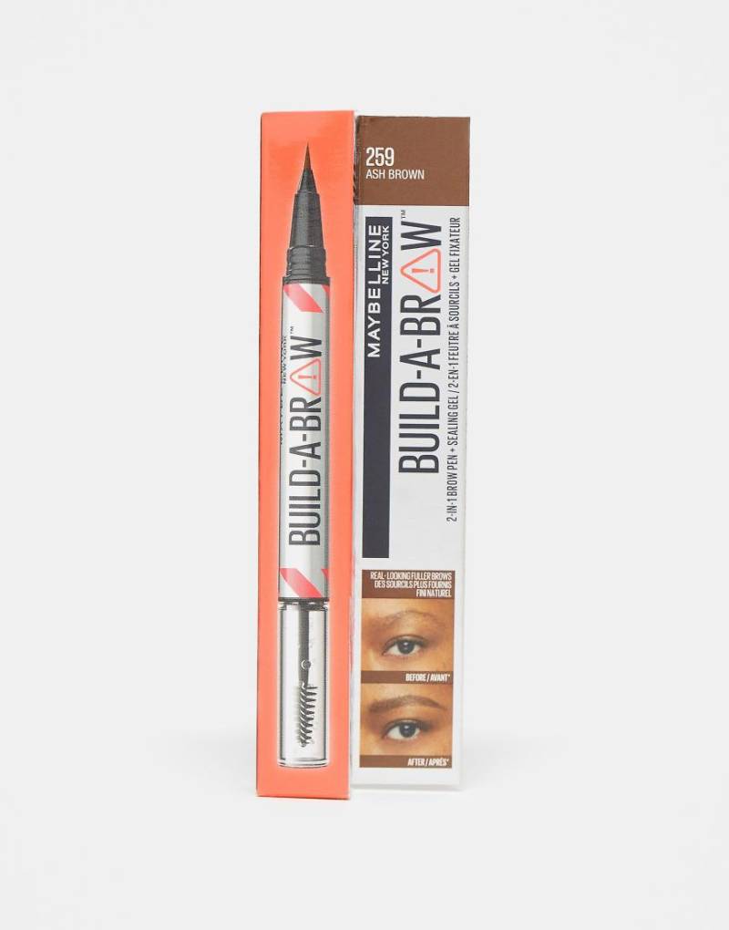 Maybelline - Build-A-Brow - 2 easy steps - Augenbrauenstift und -gel, Aschbraun von Maybelline