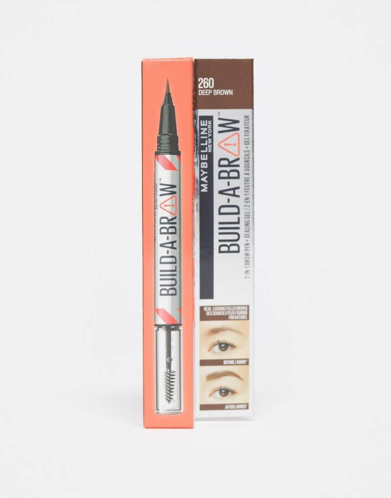 Maybelline - Build-A-Brow - 2 easy steps - Augenbrauenstift und -gel, Dunkelbraun von Maybelline