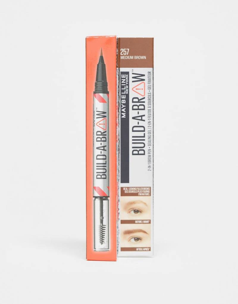 Maybelline - Build-A-Brow - 2 easy steps - Augenbrauenstift und -gel, Mittelbraun von Maybelline