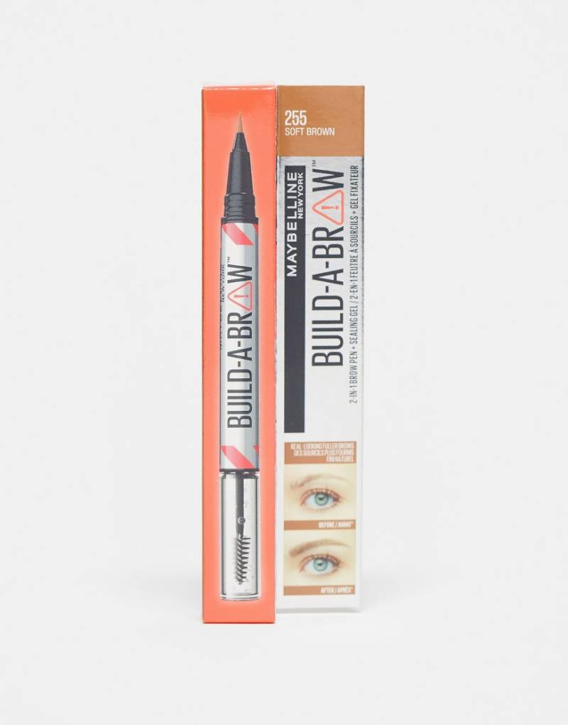 Maybelline - Build-A-Brow - 2 easy steps - Augenbrauenstift und -gel, Sanftbraun von Maybelline