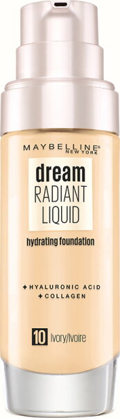 Maybelline New York Dream Radiant Liquid Make-Up 10 Ivory Foundation (flüssig) 30ml von Maybelline