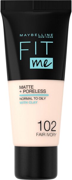 Maybelline Fit Me! Matte + Poreless Make-Up Nr. 102 Fair Ivory Foundation 30ml von Maybelline