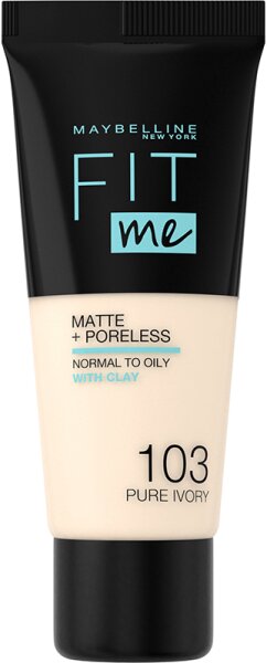 Maybelline Fit Me! Matte + Poreless Make-Up Nr. 103 Pure Ivory Foundation 30ml von Maybelline