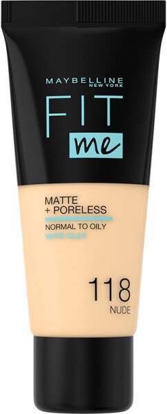 Maybelline Fit Me! Matte + Poreless Make-Up Nr. 118 Nude Foundation 30ml von Maybelline