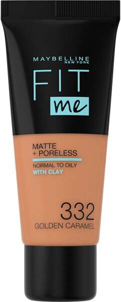 Maybelline New York Fit Me! Matte + Poreless Make-Up 332 Golden Caramel Foundation (flüssig) 30ml von Maybelline