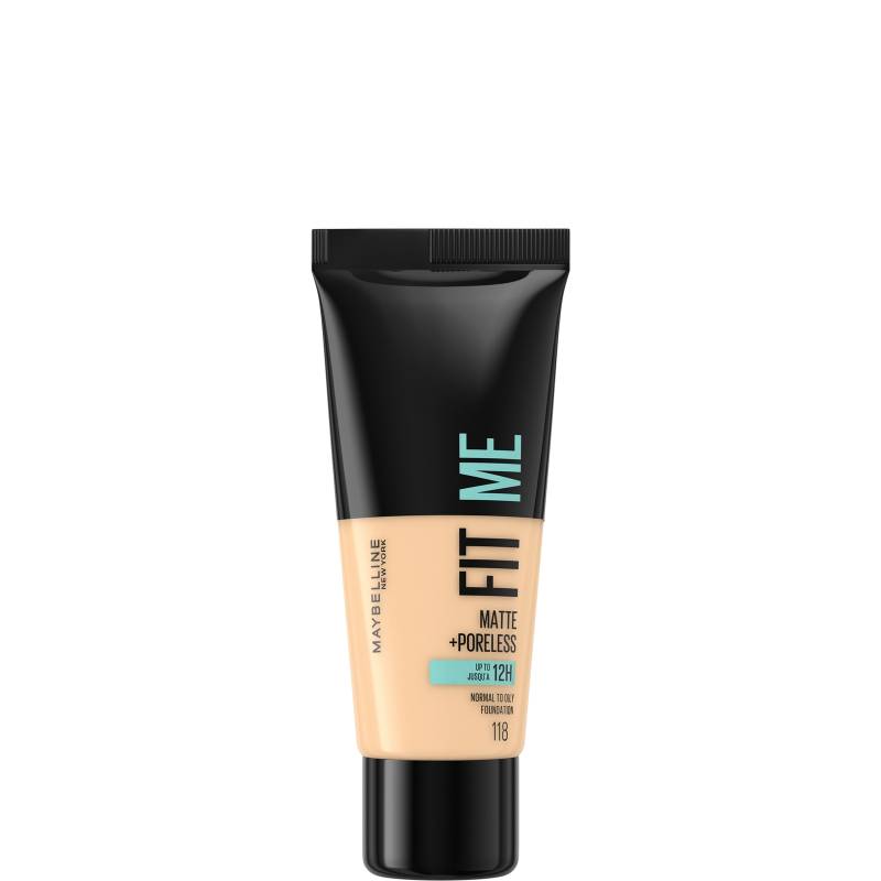 Maybelline Fit Me! Matte and Poreless Foundation 30 ml (verschiedene Farbtöne) - 118 Light Beige von Maybelline