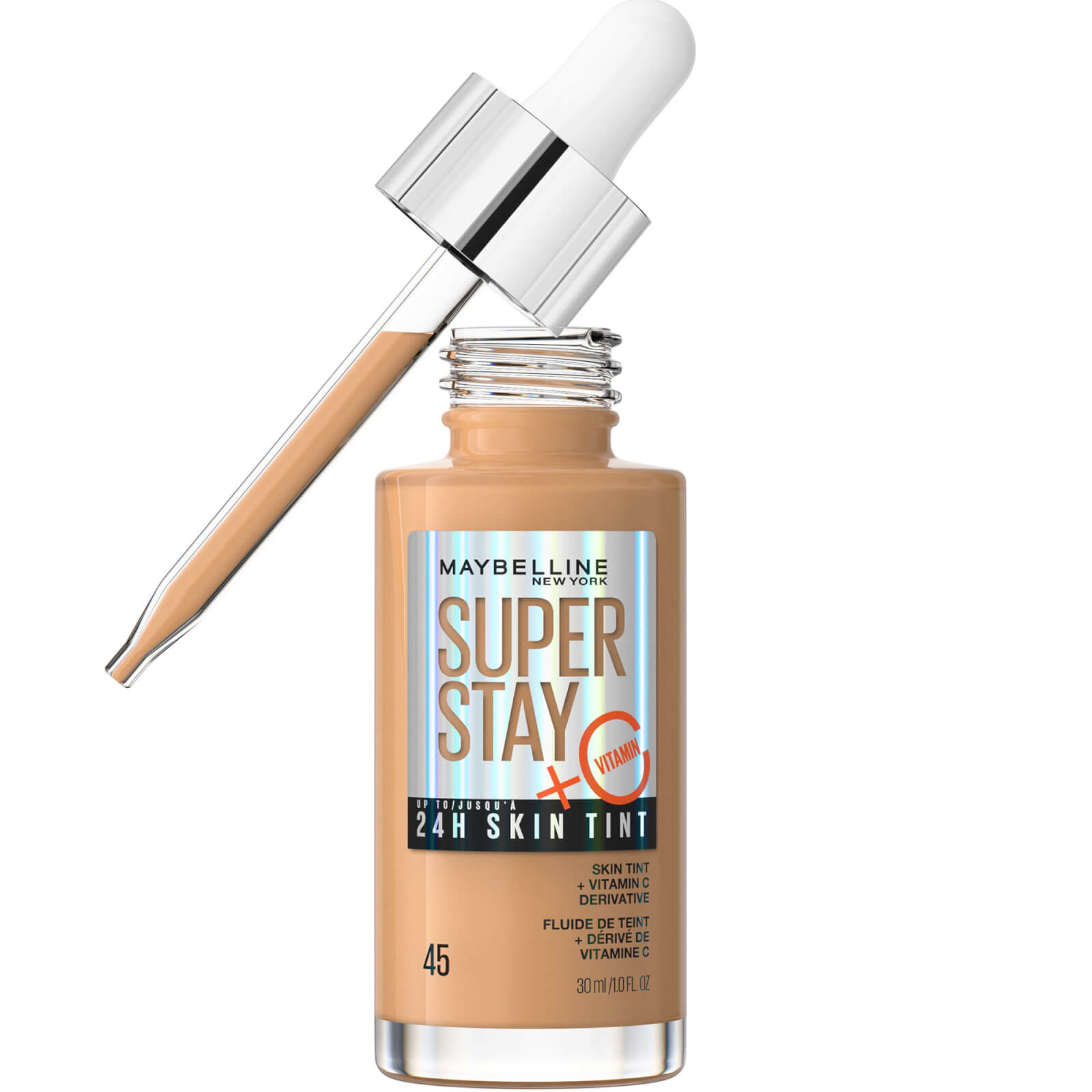 Maybelline Super Stay up to 24H Skin Tint Foundation + Vitamin C 30ml (Various Shades) - 45 von Maybelline