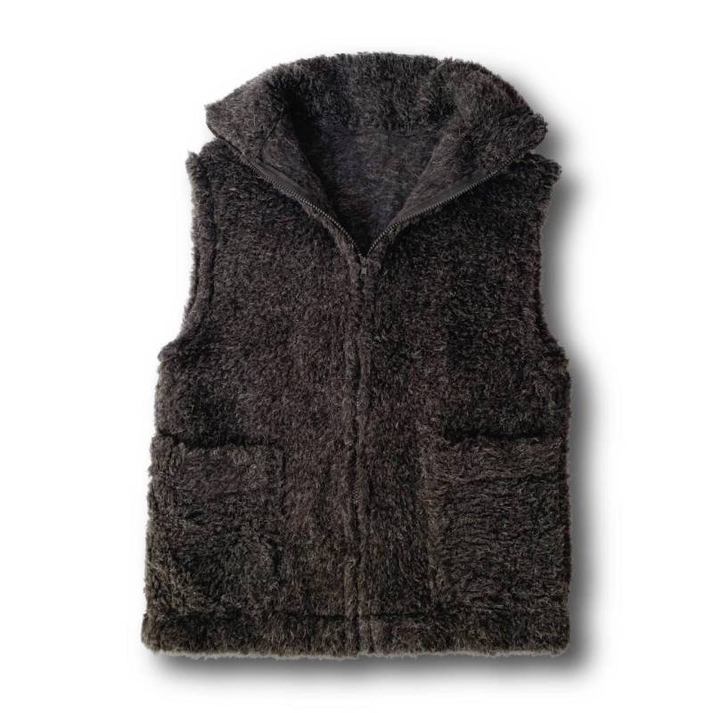 Wollweste 100% Wolle Schurwolle - Größe Xs Xxxl Lammwolle Merinowolle Merino Weiche Und Warme Merinowollweste Handmade Schwarz von Maybells23