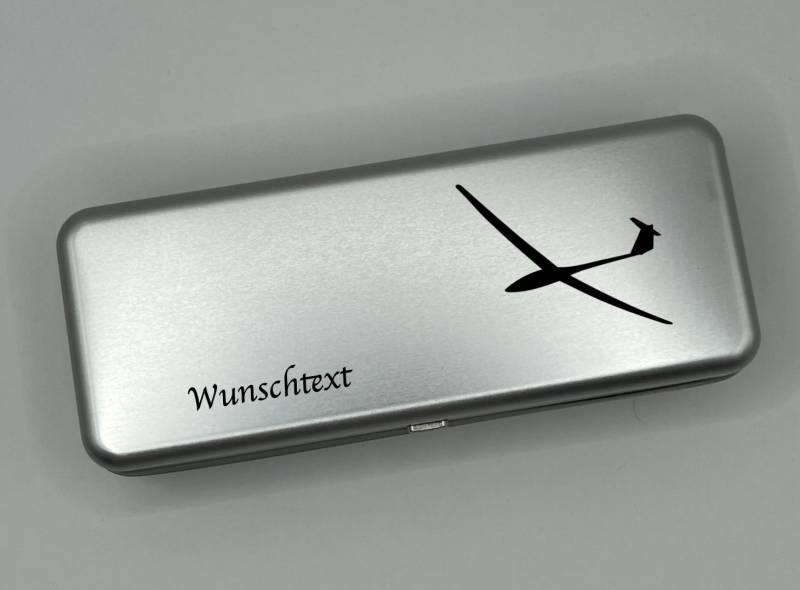 Brillenetui Segelflugzeug-Motiv Aus Aluminium Geschenkidee von MayeShopDE
