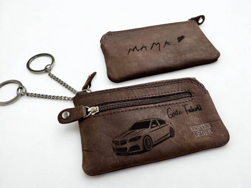 Personalisierte Schlüsseltasche Minigeldbörse Persönliches Geschenk Auch Mit Handschriftlicher Botschaft Gravierbar Geldbörse von MayeShopDE