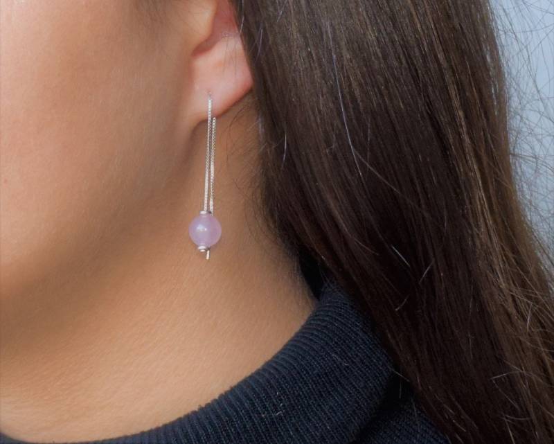 Rosenquarz Ohrringe, Rosenquarz Ohrringe von MayliStudio