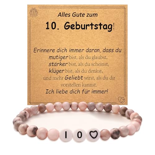 Maynor 10 Geburtstag Mädchen, Armband zum 10. Geburtstagskind, Geschenke zum 10. Geburtstag für Mädchen Tochter Schwester Freundin Nichte Enkelin Patentochter von Maynor