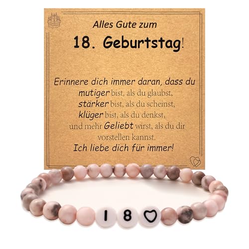 Maynor 18 Geburtstag Mädchen, Armband zum 18. Geburtstagskind, Geschenke zum 18. Geburtstag für Mädchen Tochter Schwester Freundin Nichte Enkelin Patentochter von Maynor