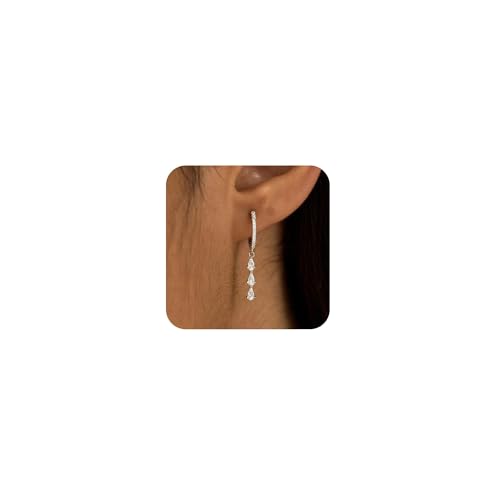 Maynor Tropfen Ohrringe für Damen Frauen Gold Silber 925 Hängend mit Zirkonia Dangle Ohrringe Handmade Schmuck Geschenk Maynor Tropfen Ohrringe für Damen Frauen Gold Silber 925 Hängend mit Zirkonia Dangle Ohrringe Handmade Schmuck Geschenk von Maynor