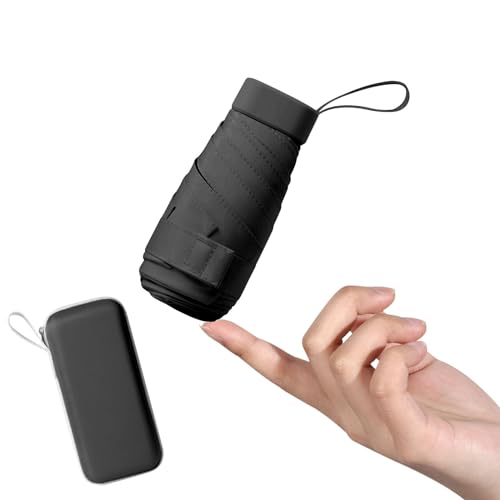 Mayoii Mini Regenschirm mit UPF50+ Schutz für Frauen und Kinder, Leichter Kompakter Tragbarer UV Regenschirme Klein mit Aufbewahrungsbox, Taschenschirm für Handtaschengröße von Mayoii