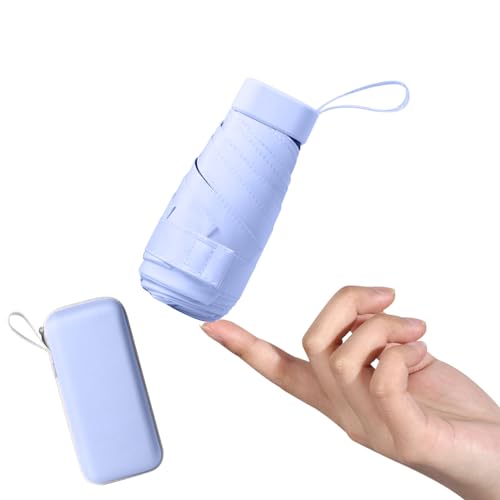Mayoii Mini Regenschirm mit UPF50+ Schutz für Frauen und Kinder, Leichter Kompakter Tragbarer UV Regenschirme Klein mit Aufbewahrungsbox, Taschenschirm für Handtaschengröße von Mayoii