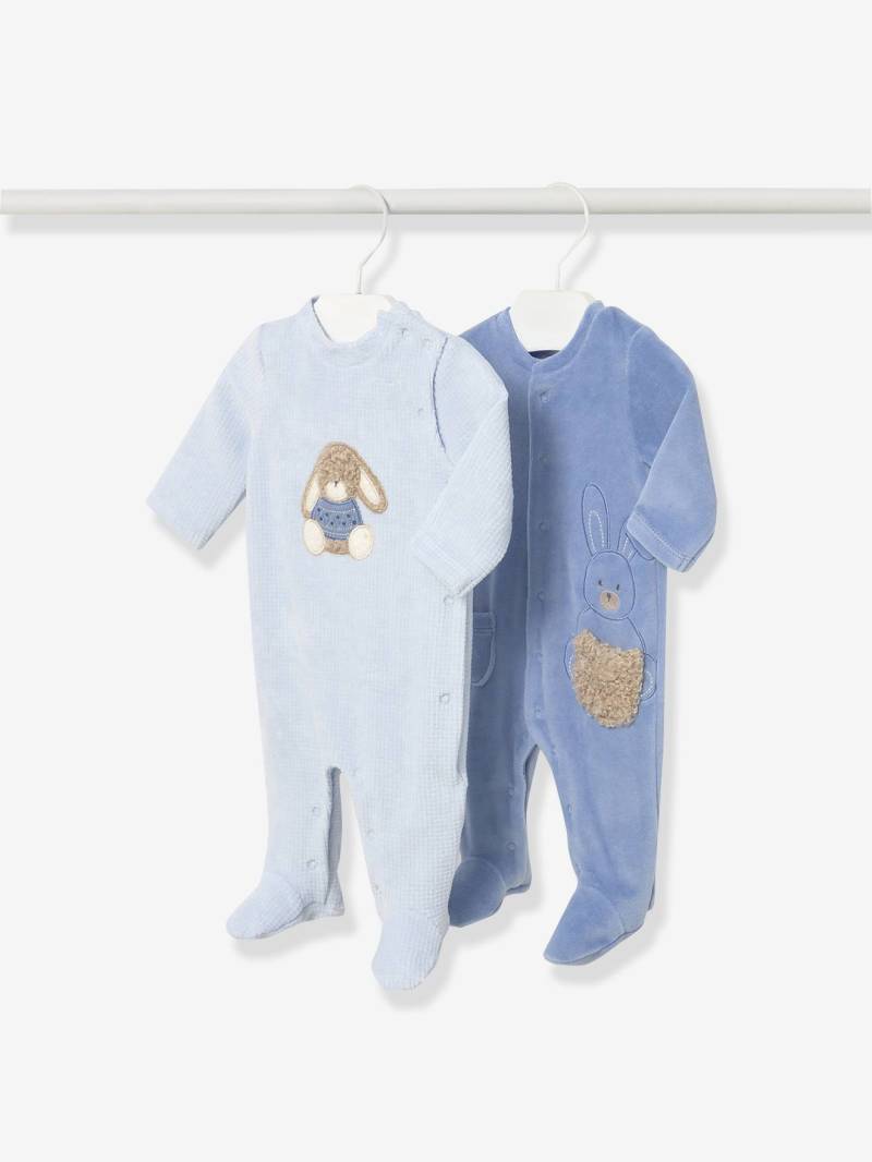 2er-Pack Baby Samt-Strampler mit Hasen Mayoral set von Mayoral