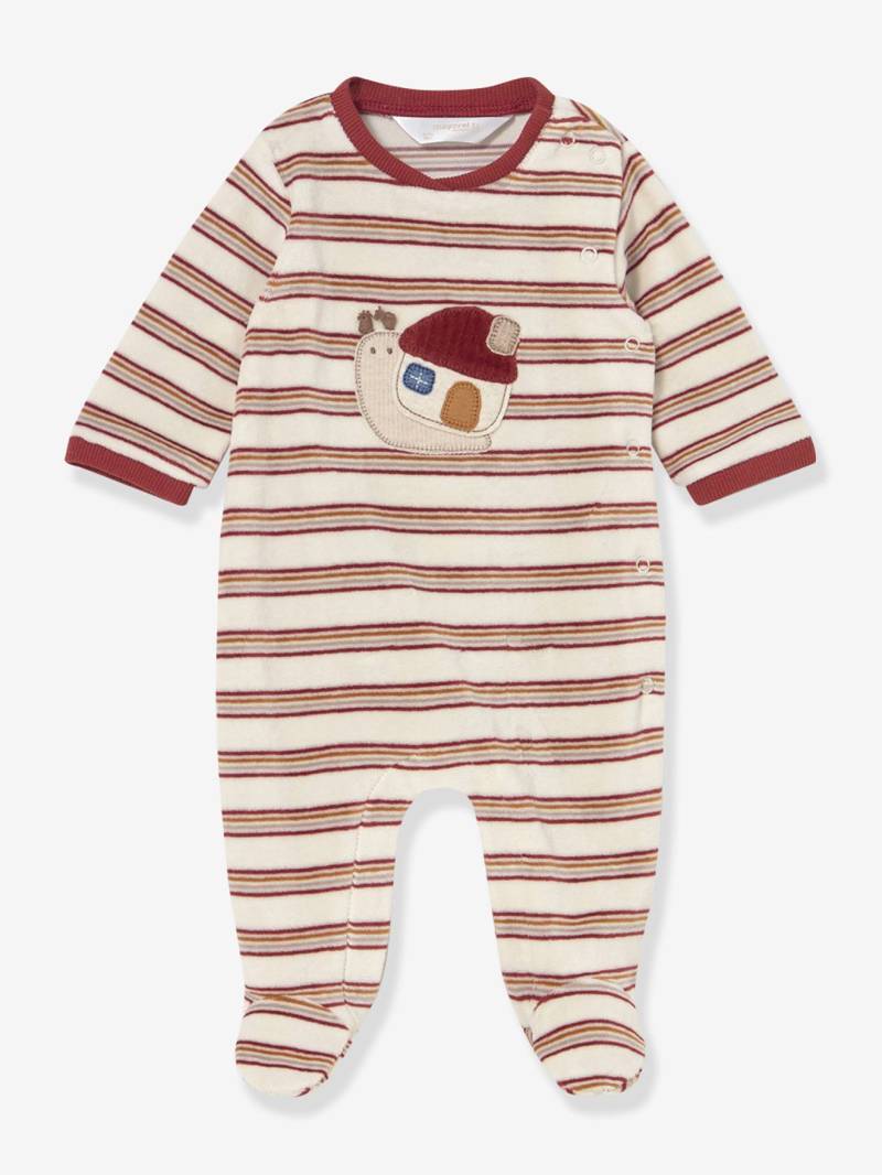 Gestreifter Baby Samt-Strampler mit Schnecke Mayoral von Mayoral