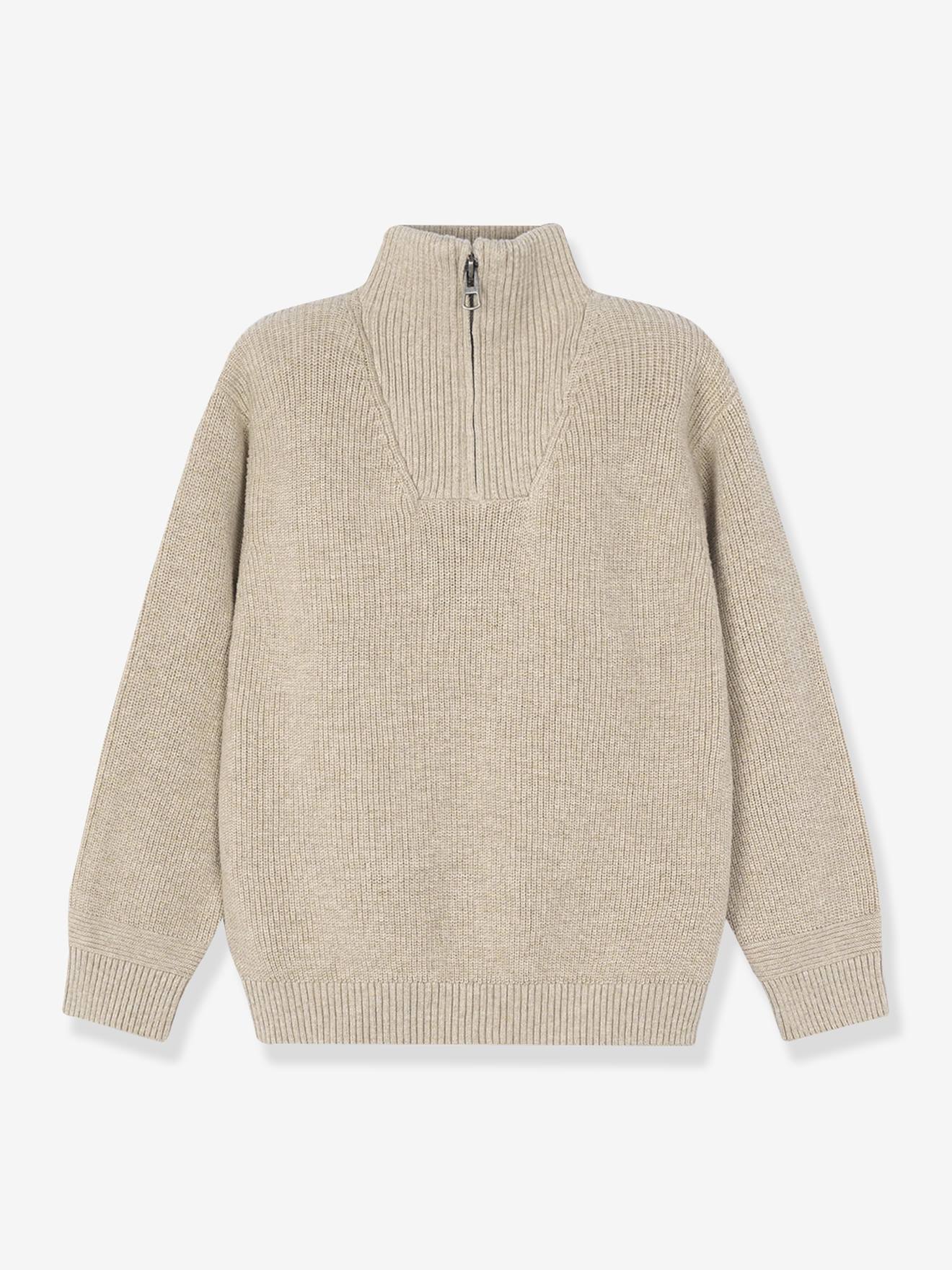 Jungen Strickpullover mit Troyerkragen Mayoral sandfarben von Mayoral