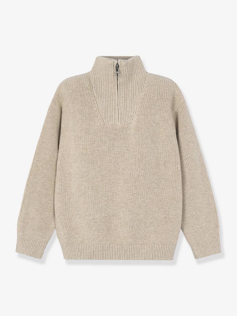 Jungen Strickpullover mit Troyerkragen Mayoral sandfarben von Mayoral