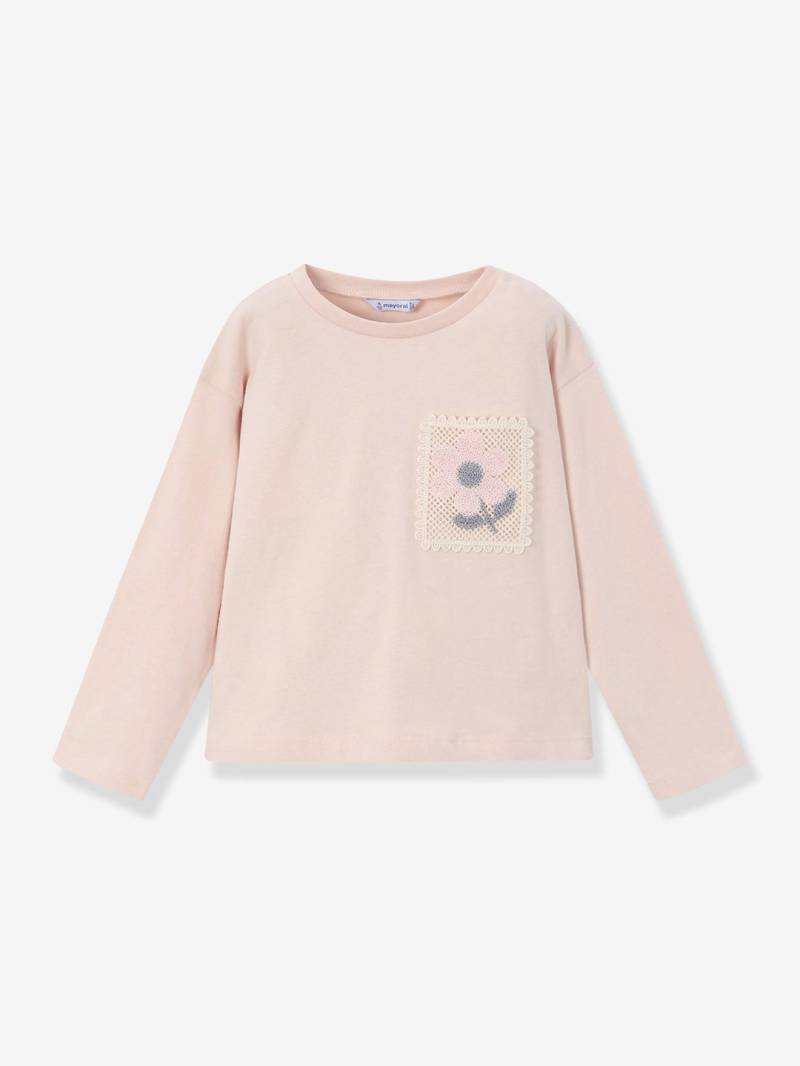 Mädchen Shirt mit Häkelblume Mayoral hell von Mayoral