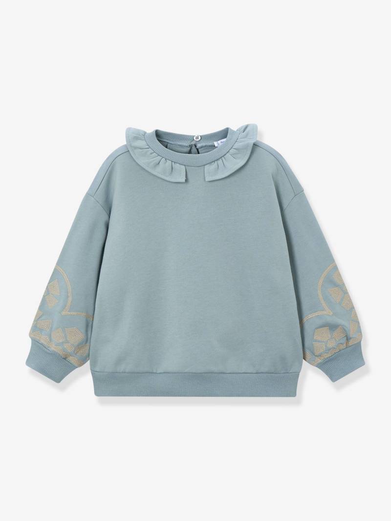 Mädchen Sweatshirt mit Volantkragen Mayoral salbei von Mayoral