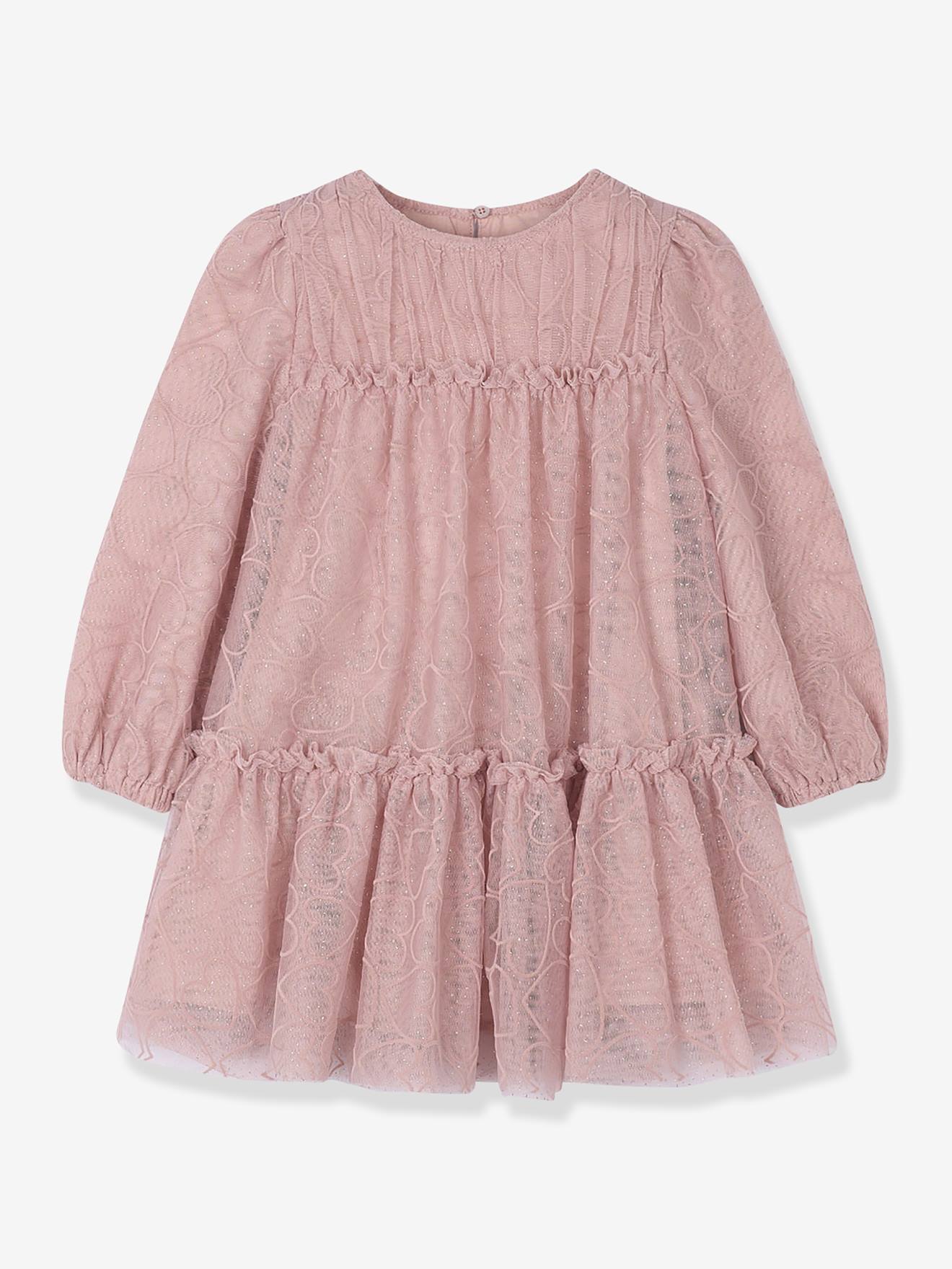 Mädchen Tüllkleid mit Herzmuster Mayoral blush von Mayoral