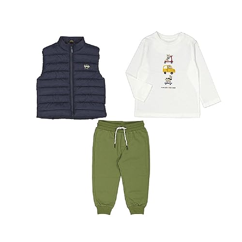 Mayoral Baby Jungen Outfit 3-teilig Shirt Weste & Hose, Größe:80, Farbe:blau von Mayoral