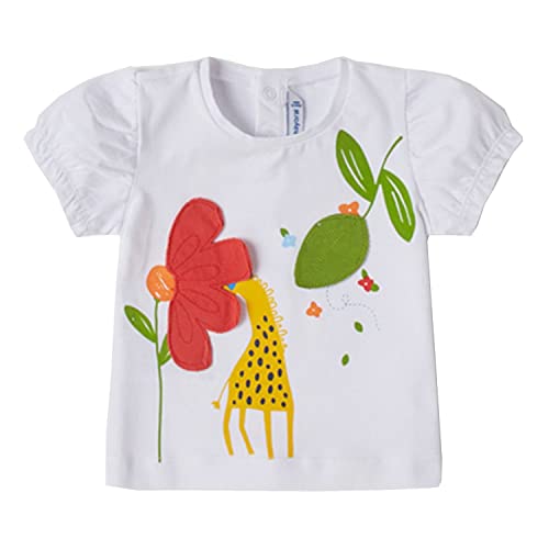 Mayoral - Baby Mädchen T-Shirt Kurzarm, Bedruckt Giraffe, weiß - 1.028, Größe 80 von Mayoral