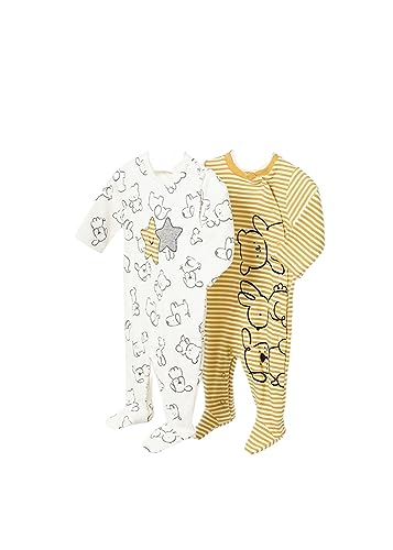 Mayoral Baby-Pyjama für Jungen, Schlafanzug für Babys, Schlafanzug mit Füßen, 2er-Pack, für Babys von 0 Monaten bis 18 Monaten, Baumwolle, Honig, 62 cm von Mayoral