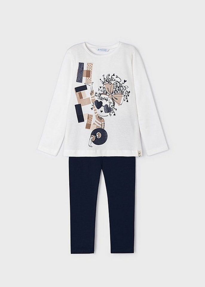 Mayoral Langarmshirt & Leggings Mayoral Set 2-teilig BCI Baumwolle Mädchen (479212) von Mayoral