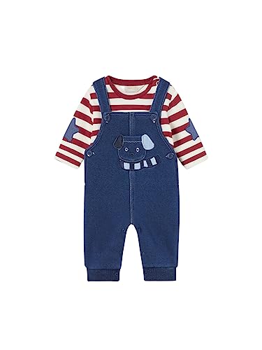 Mayoral Latzhosen Pelz Set für Baby - Jungen Granatrot 6-9 Monate (75cm) von Mayoral