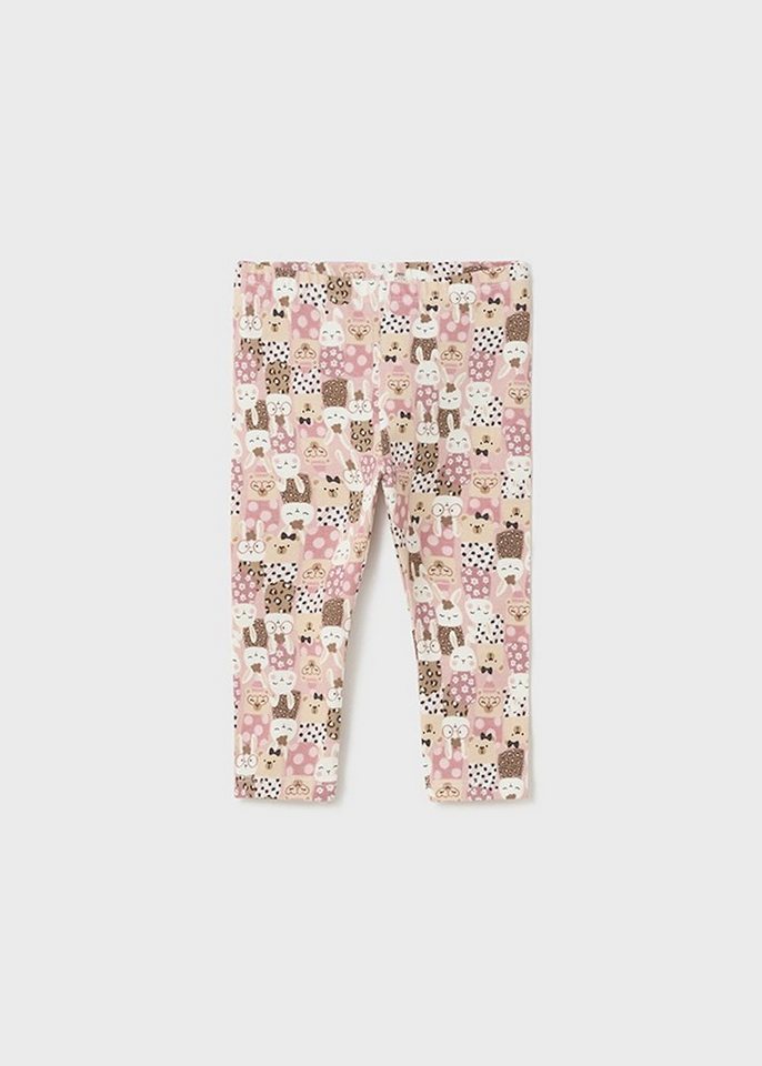 Mayoral Leggings Mayoral Leggins Gemustert (2763) in Rose und Kamel mit Elastikbund von Mayoral