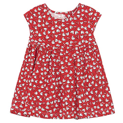 Mayoral - Mädchen Baby Kleid Sommerkleid Gemustert Herzen, rot-weiß - 1995,Größe 92 von Mayoral