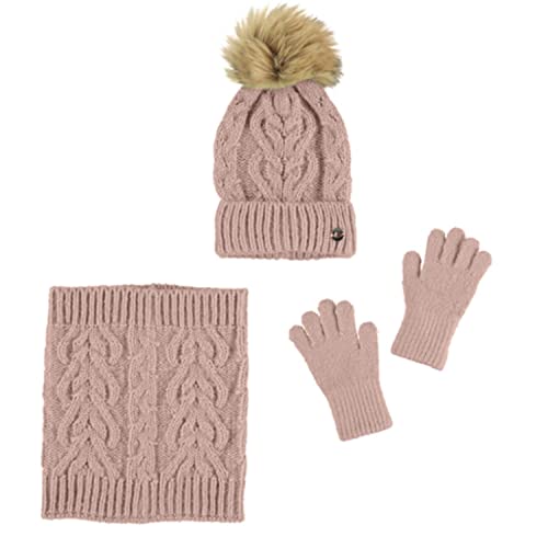 Mayoral - Mädchen Schal, Mütze, Handschuhe,Winterset 3-Teilig, Accessoires, rosa – 10.344, Größe 51 von Mayoral