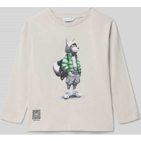 Mayoral Regular Fit Longsleeve mit Motiv-Print in Stein, Größe 128 Mayoral Regular Fit Longsleeve mit Motiv-Print in Stein, Größe 128 von Mayoral