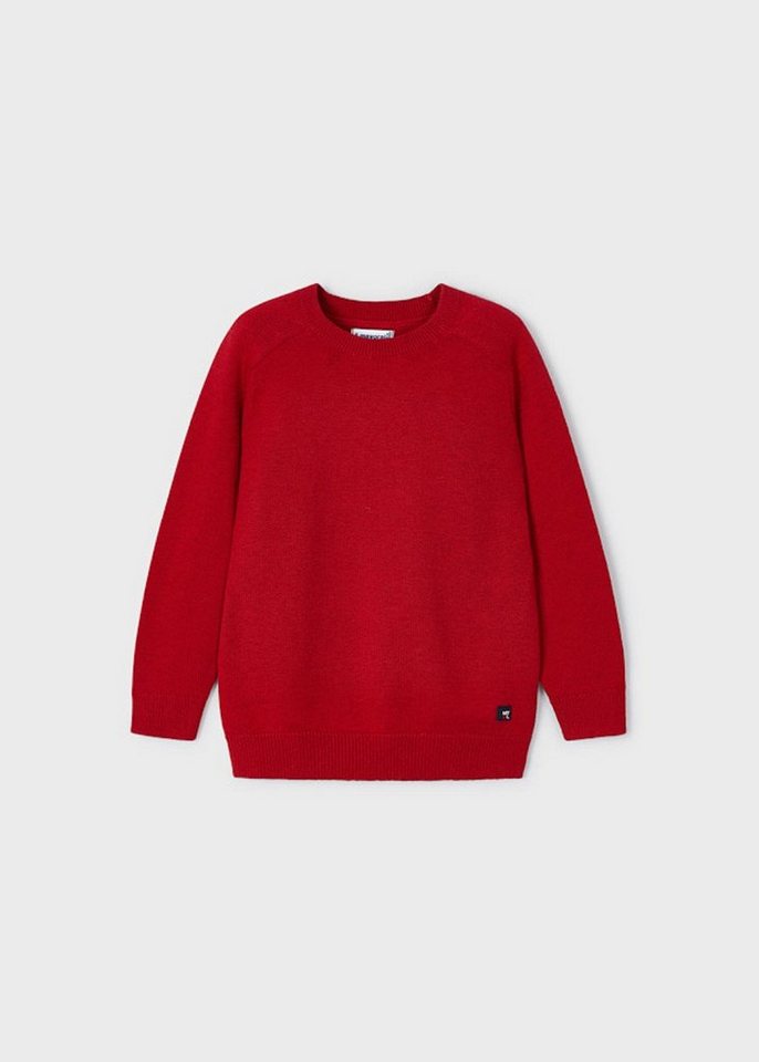 Mayoral Rundhalspullover Pullover mit einem Rundkragen in Rot oder Blau von Mayoral