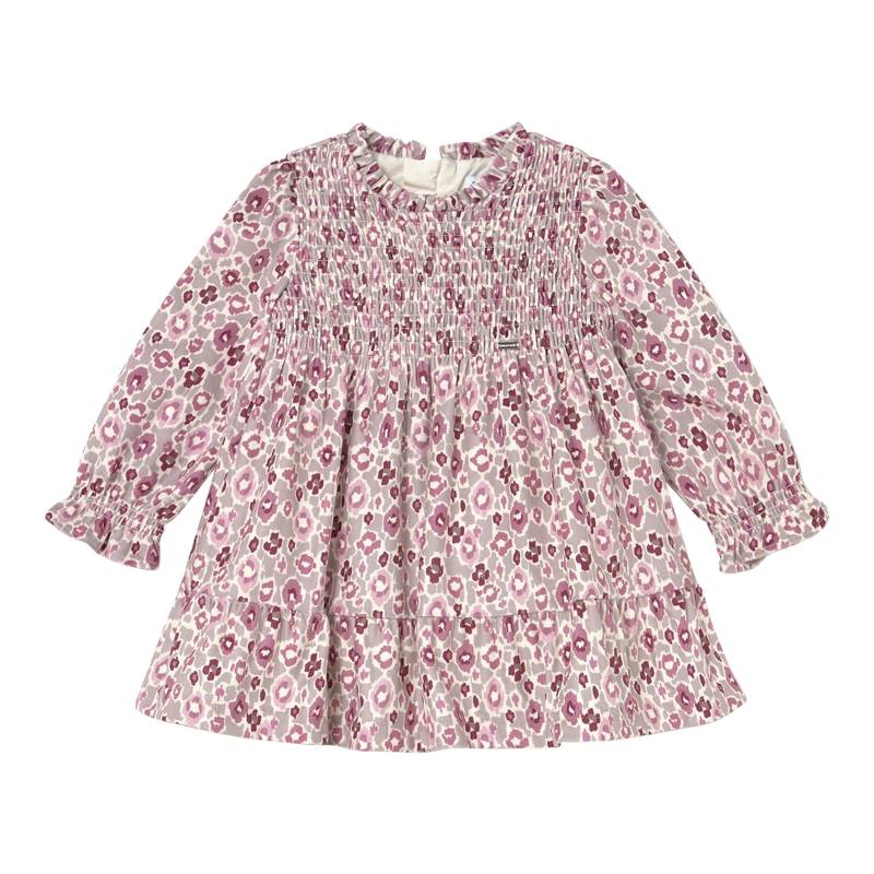 Mayoral Samt-Kleid langarm Blumen von Mayoral